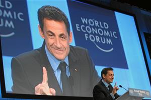 The opening speech of president Nicolas Sarkozy in Davos | photo: WEF
