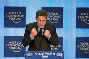 The opening speech of president Nicolas Sarkozy in Davos | photo: WEF