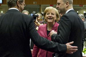 The German chancellor Angela Merkel and the Swedish prime minister Fredrik Reinfeldt | photo: Consilium