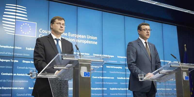 Valdis Dombrovskis, Janis Reirs | © Council of the EU Valdis Dombrovskis, Janis Reirs | © Council of the EU