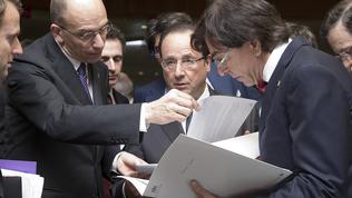 Enrico Letta, Francois Hollande, Elio Di Rupo
