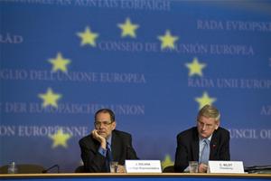 The SG/HR of the EU Javier Solana and the Swedish foreign minister Carl Bildt | photo: Consilium