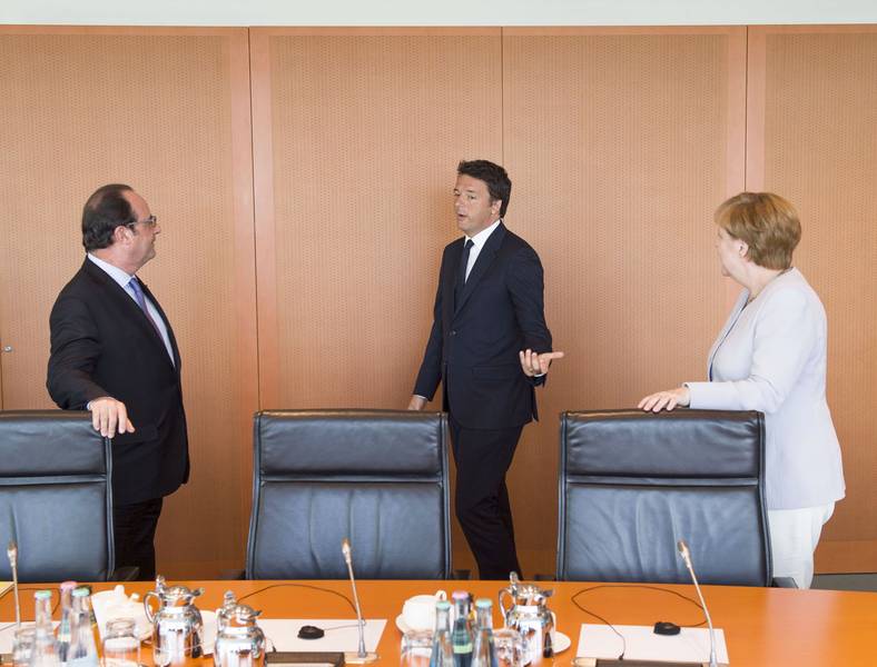 Hollande, Renzi, Merkel | © Governo Italiano Hollande, Renzi, Merkel | © Governo Italiano