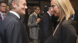 Donald Tusk, Federica Mogherini