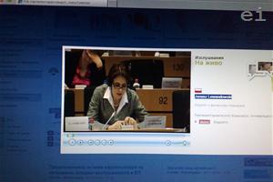 Nadezhda Mihaylova, member of the Budget Committee at the European Parliament at the hearing of Janusz Lewandowski - commissioner-designate for budget policy | photo: Adelina Marini | www.euinside.eu
