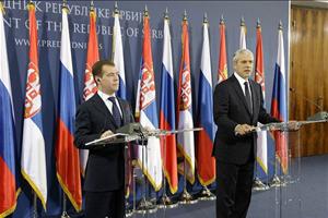 Russian president Dmitry Medvedev and his Serbian counterpart Boris Tadic agreed about South Stream | photo: The Kremlin