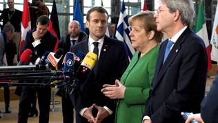 Emmanuel Macron, Angela Merkel, Paolo Gentiloni