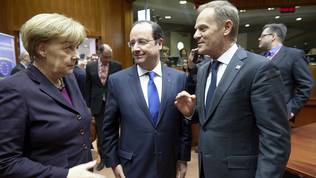 Angela Merkel, Francois Hollande, Donald Tusk