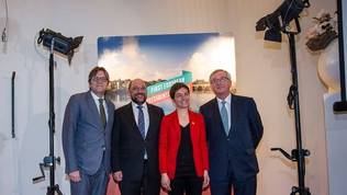 Guy Verhofstadt, Martin Schulz, Ska Keller, Jean-Claude Juncker