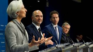 Lagarde, Moscovici, Dijsselbloem, Regling