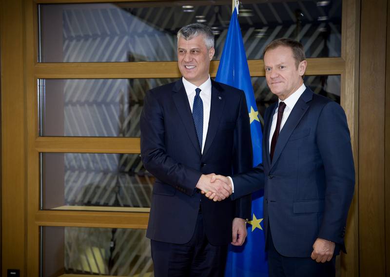 Hashim Thaci, Donald Tusk | © Council of the EU Hashim Thaci, Donald Tusk | © Council of the EU