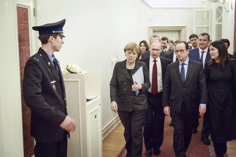 Angela Merkel, Vladimir Putin, Francois Hollande | © Bundesregierung